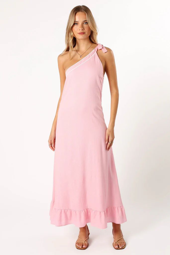 Fleaur One Shoulder Maxi Dress - Pink | Petal & Pup (US)