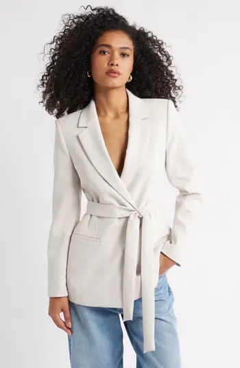 Open Edit The Curator Tie Waist Blazer | Nordstromrack | Nordstrom Rack