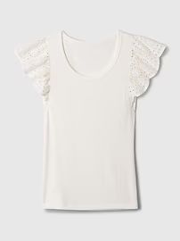 Eyelet Sleeve Rib T-Shirt | Gap (US)