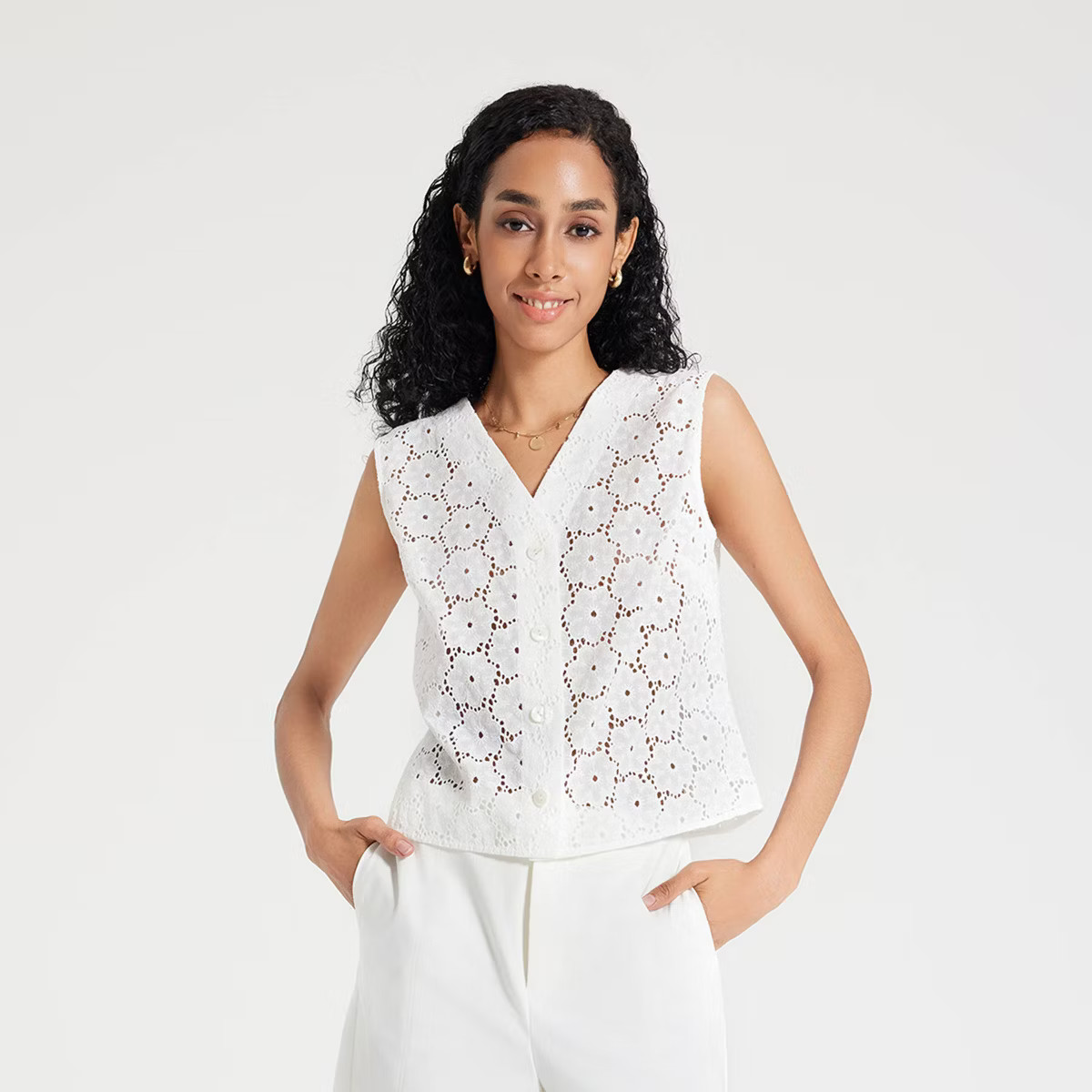 Women's Eyelet Vest - A New Day™ | Target