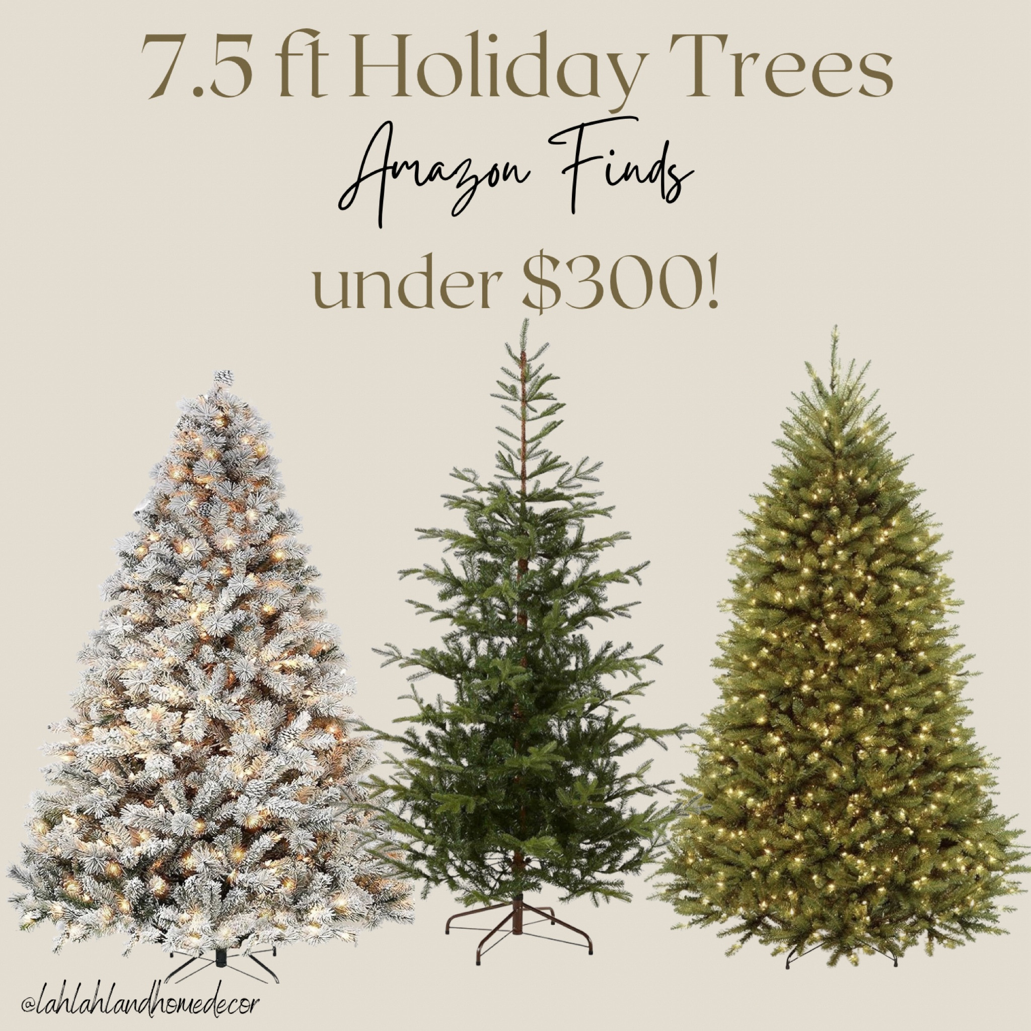 7.5 foot holiday trees under $300! pre-lit tree | flocked christmas tree | holiday decorations | xmas decor @amazon #amazonhome 

#LTKHoliday #LTKSaleAlert #LTKSeasonal