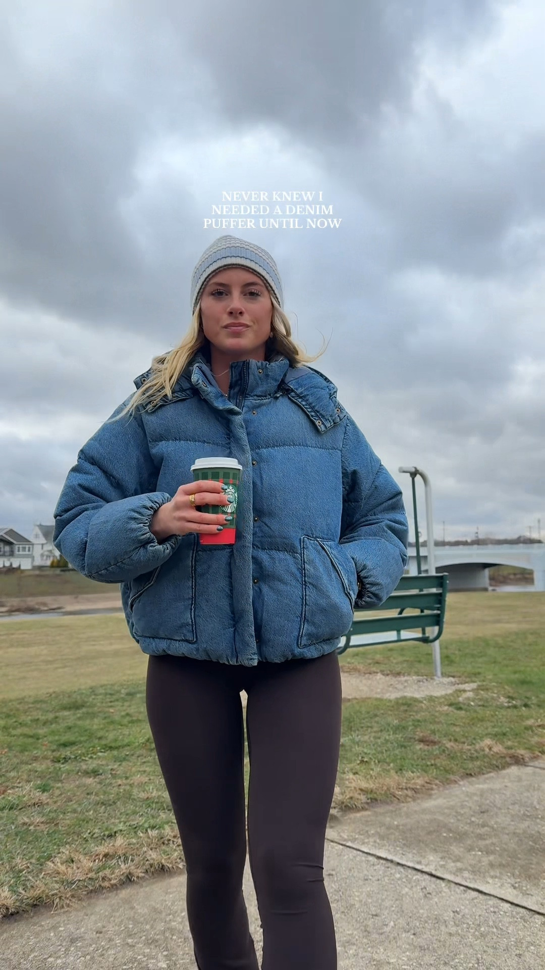 Winter athleisure outfits > Wearing a medium in the puffer & small long in the pants! 🤎❄️🫐☕️

#LTKootd #LTKActive