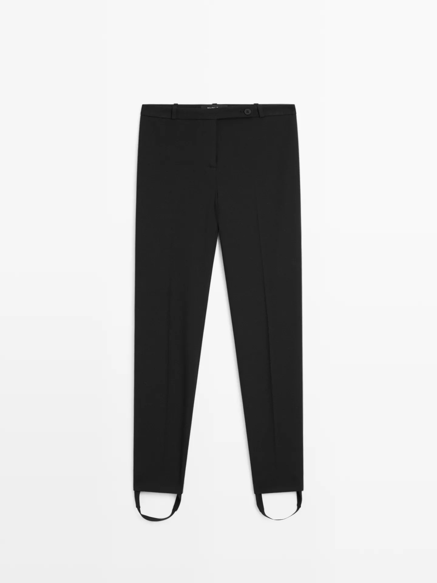 100% cotton trousers with elasticated hems | Massimo Dutti US