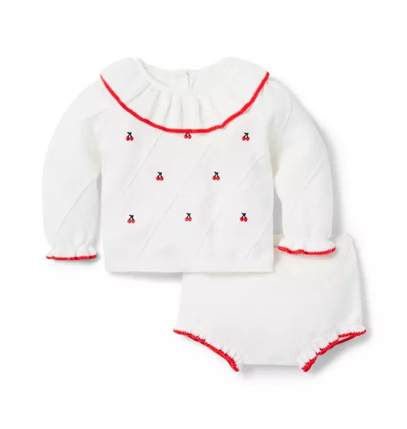 Baby Cherry Cable Knit Matching Set | Janie and Jack