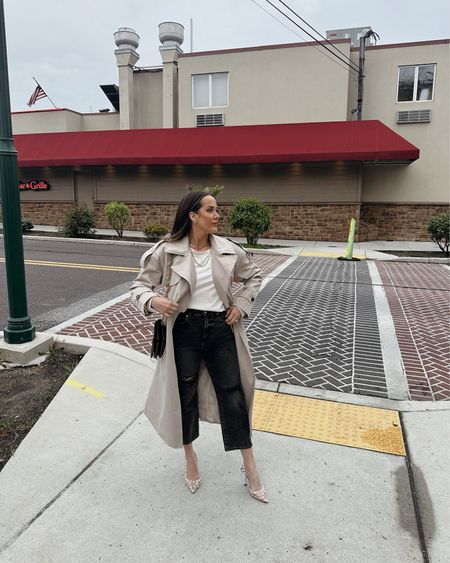 Trench coat
Classic style
Girls night out
Pearl heels
Clean girl
Spring look
Spring style
Amazon trench
Abercrombie 

#LTKstyletip #LTKshoecrush #LTKSeasonal