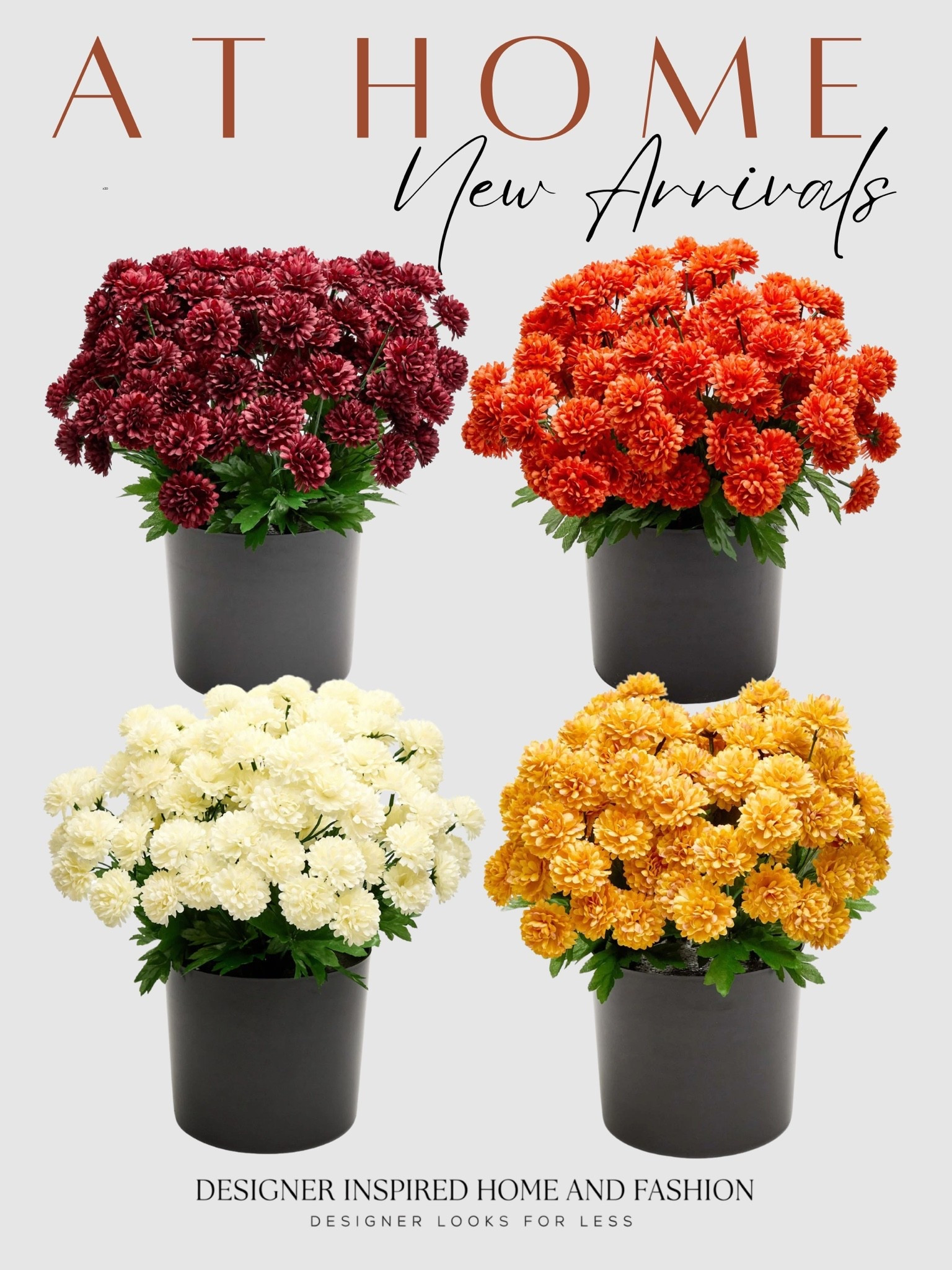 At Home new arrival faux mums! Saw them in store and there were just a few left…so pretty!

#LTKHome #LTKSeasonal