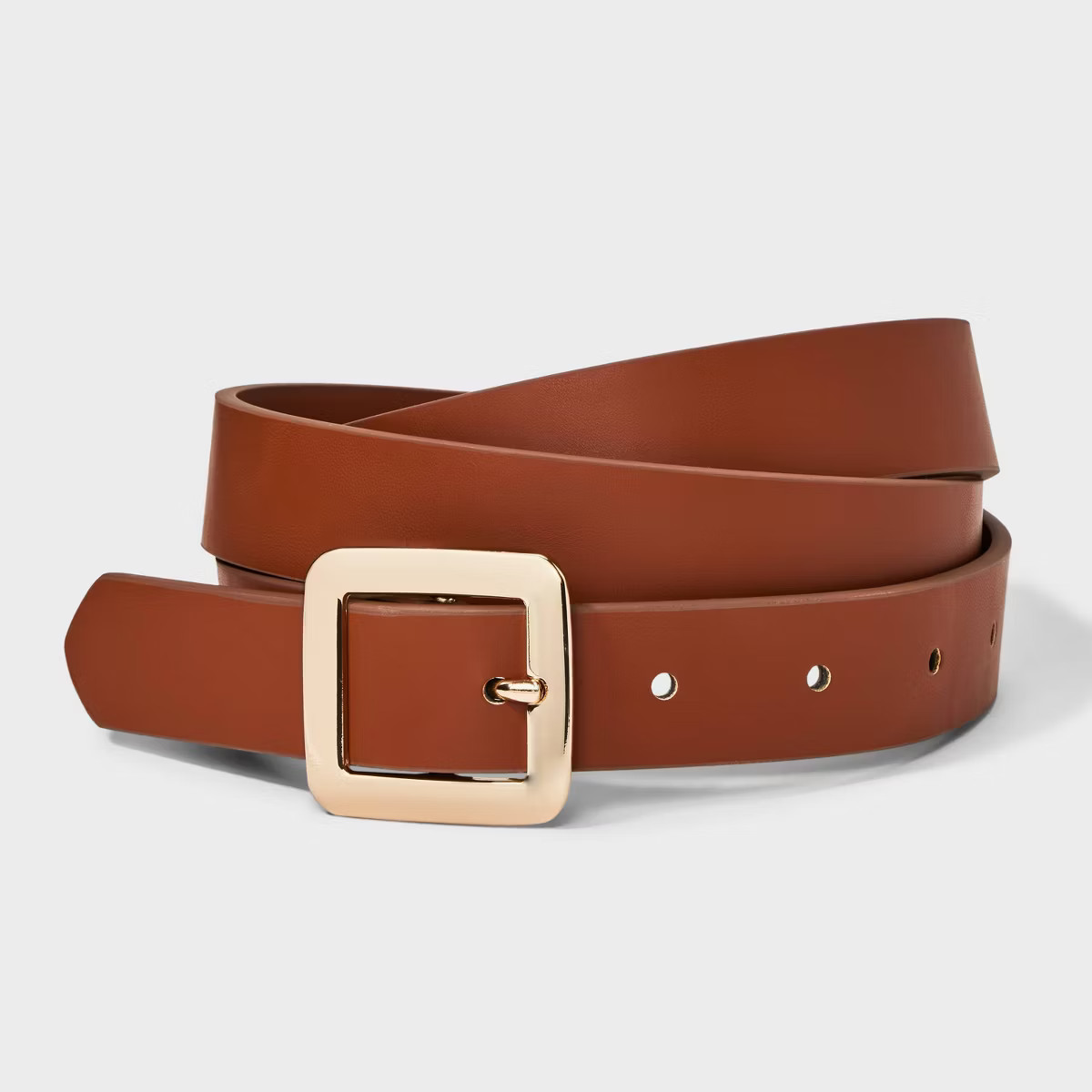 Women's Chunky Center Bar Buckle Belt - A New Day™ Brown S | Target