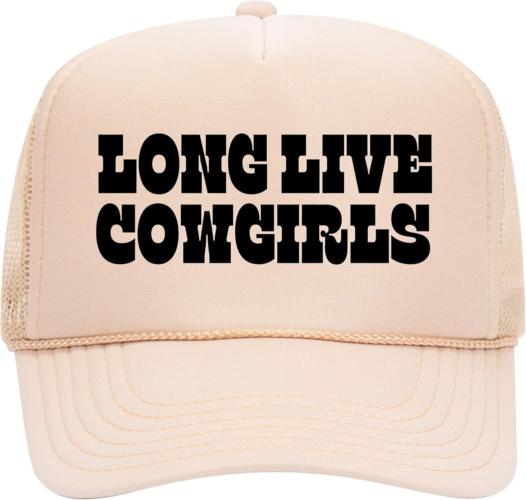 Long Live Cowgirls Trucker Hat | Vintage Cowboy Cute Girly Western Funny | Premium Mesh Foam Snap... | Amazon (US)