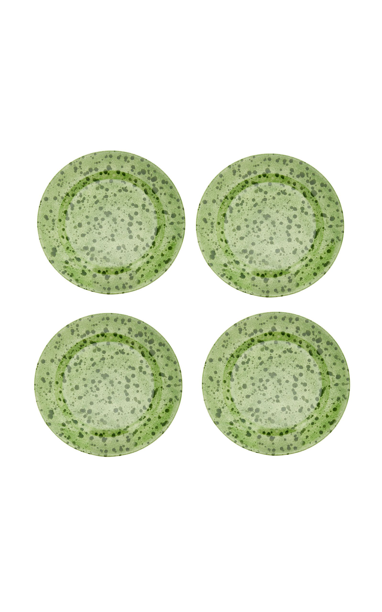 Set-Of-Four Painted Ceramic Dessert Plates | Moda Operandi (Global)