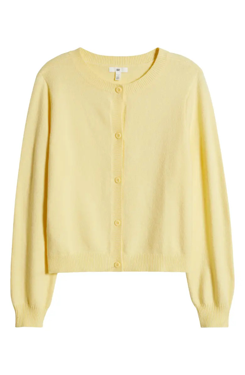 BP. Crewneck Cotton Blend Cardigan | Nordstrom | Nordstrom