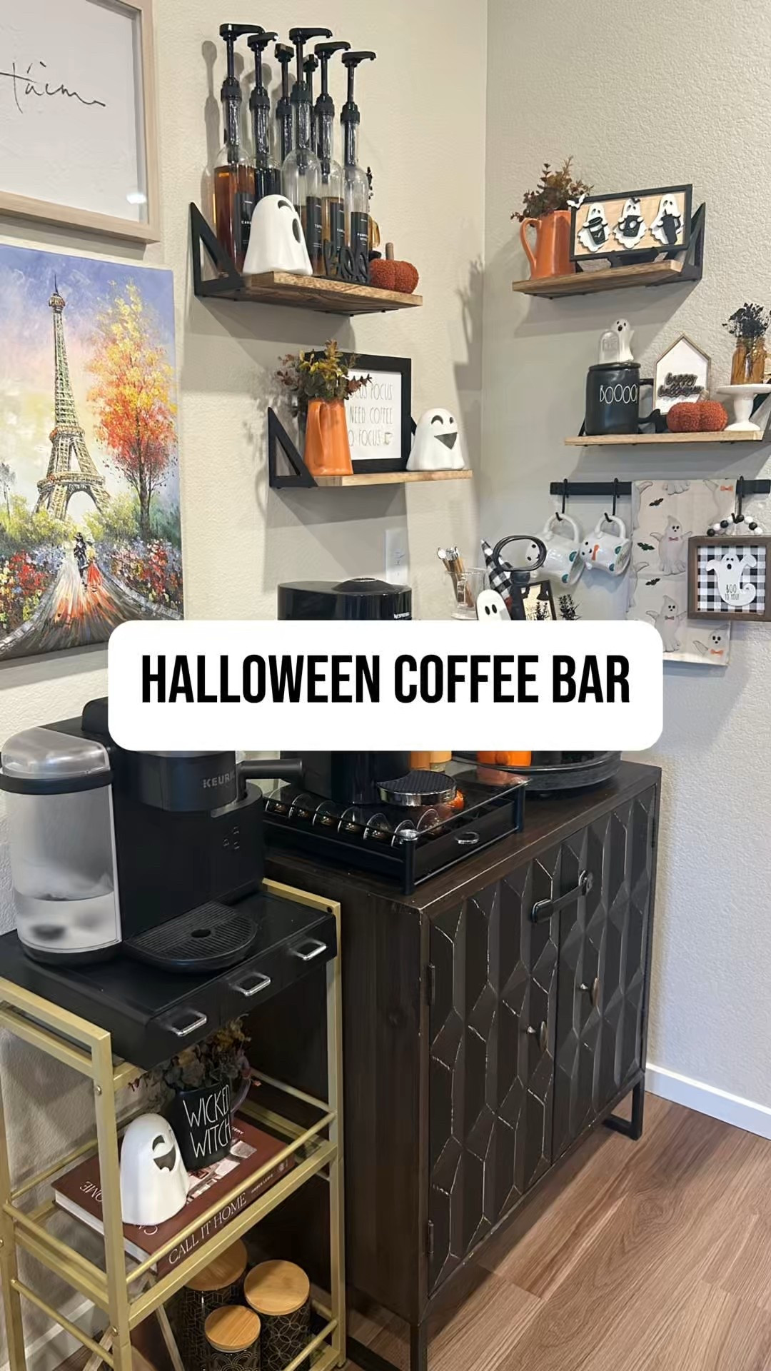 Hocus Pocus, I need coffee to focus. ☕️ 

Spooky cute coffee bar with falloween vibes. #halloween #halloweencoffeebar #coffeebardecor #halloweendecor

#LTKHome #LTKSeasonal #LTKHalloween