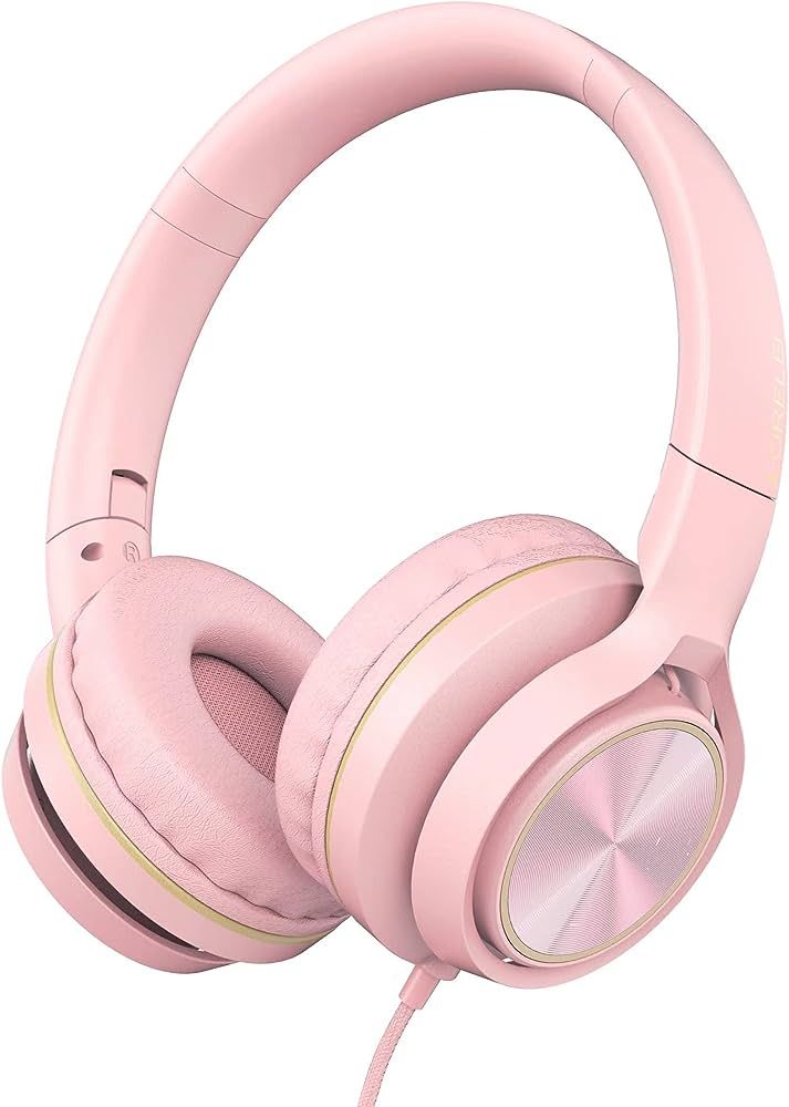 LORELEI S9 Wired Headphones with Microphone for School，On-Ear Kids Headphones for Girls Boys，... | Amazon (US)