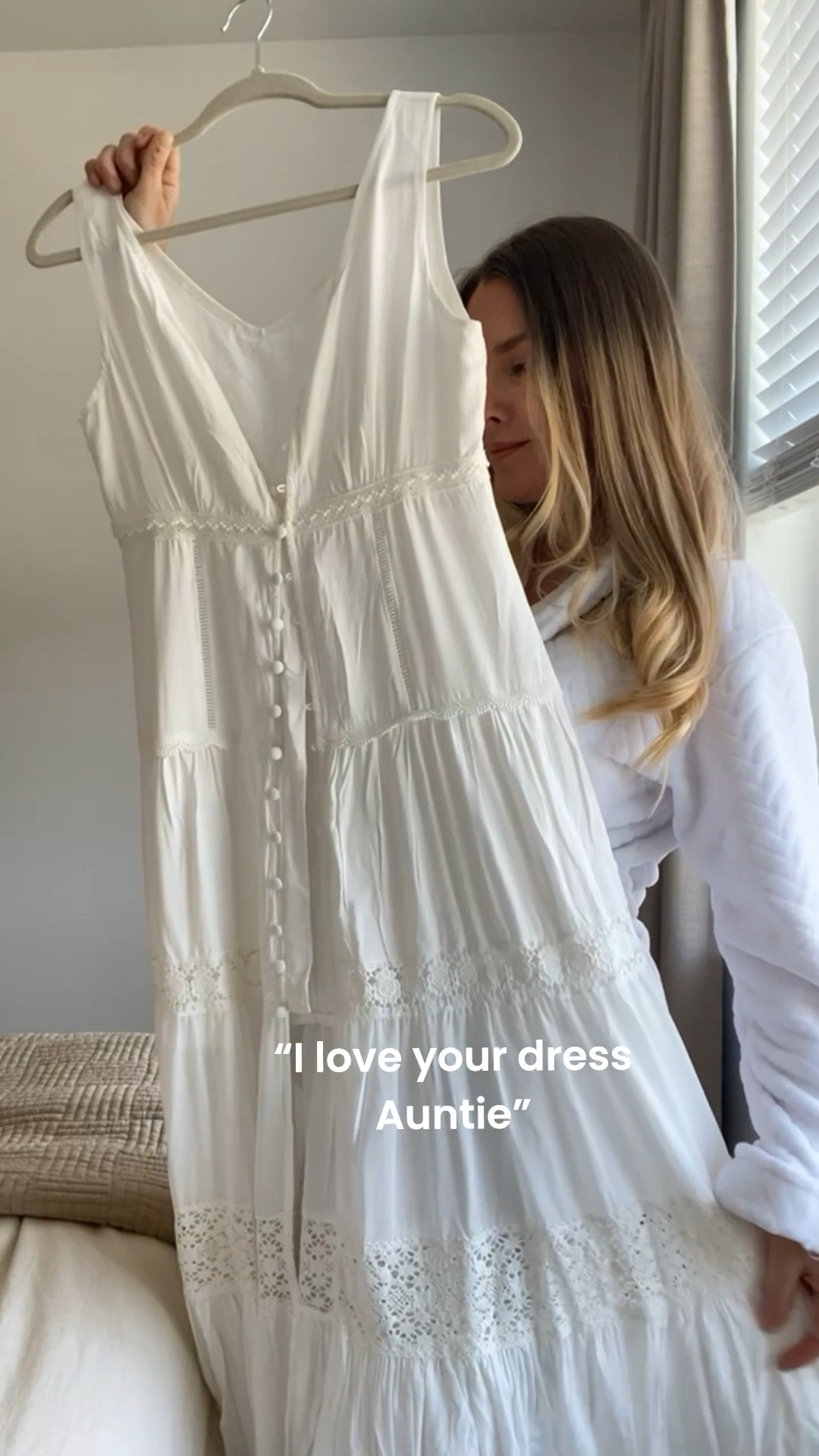 Love her so much! Beautiful white dress ☺️ size Small for me! I am 5’4. 130 pounds my fav summer bags here 👌🏼

#LTKPetite #LTKSeasonal #LTKGiftGuide