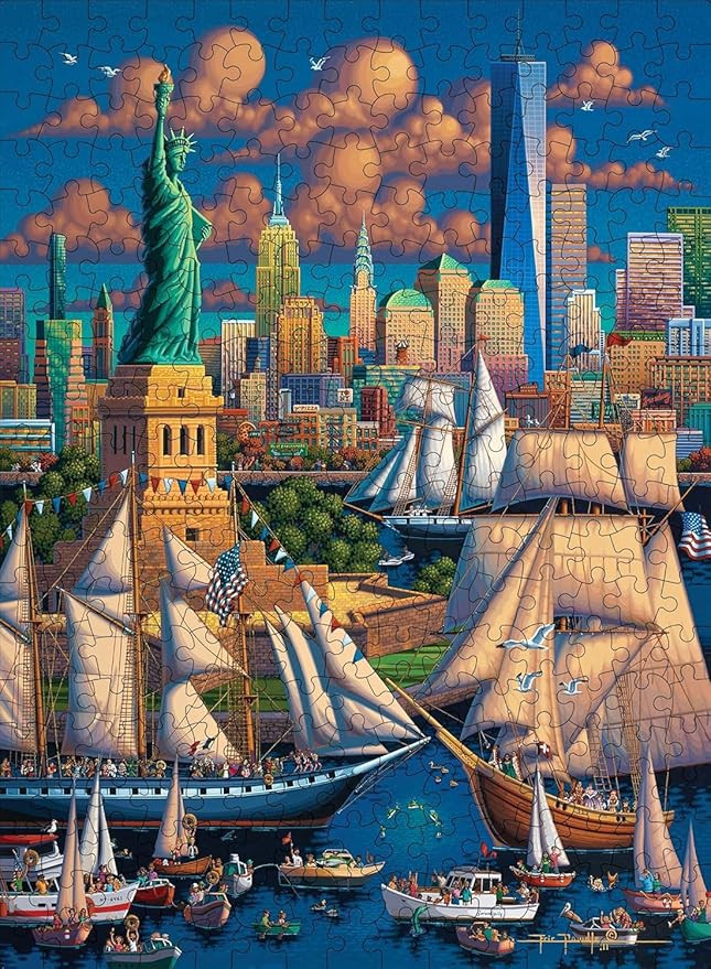 Buffalo Games Dowdle 4-in-1 Jigsaw Puzzle Set - Pack of 4-3×300Pc & 1×500Pc - Challenging Dowdl... | Amazon (US)
