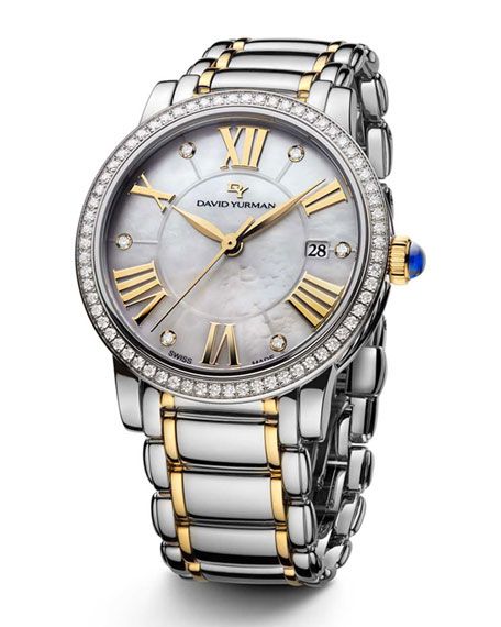 The Classic® Timepiece, Steel & 18k Gold, 38mm | Neiman Marcus