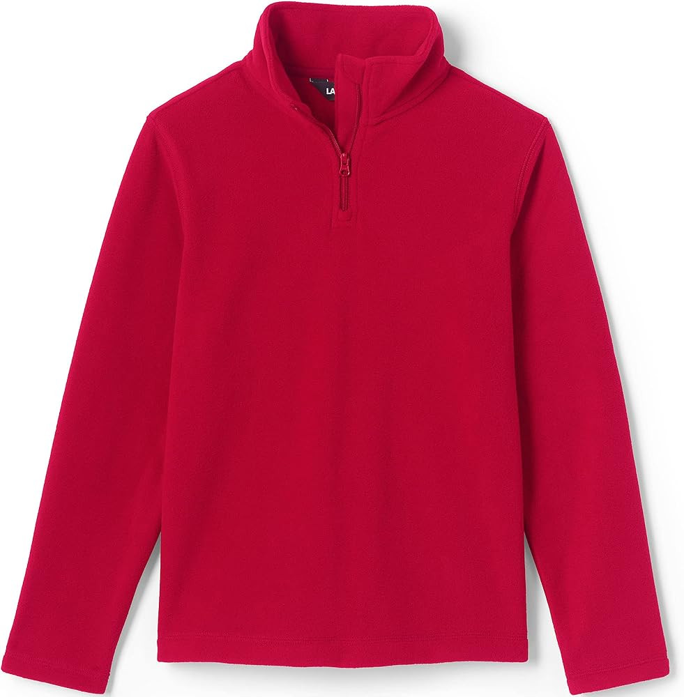 Lands' End School Uniform Kids Lightweight Fleece Quarter Zip Pullover | Amazon (US)