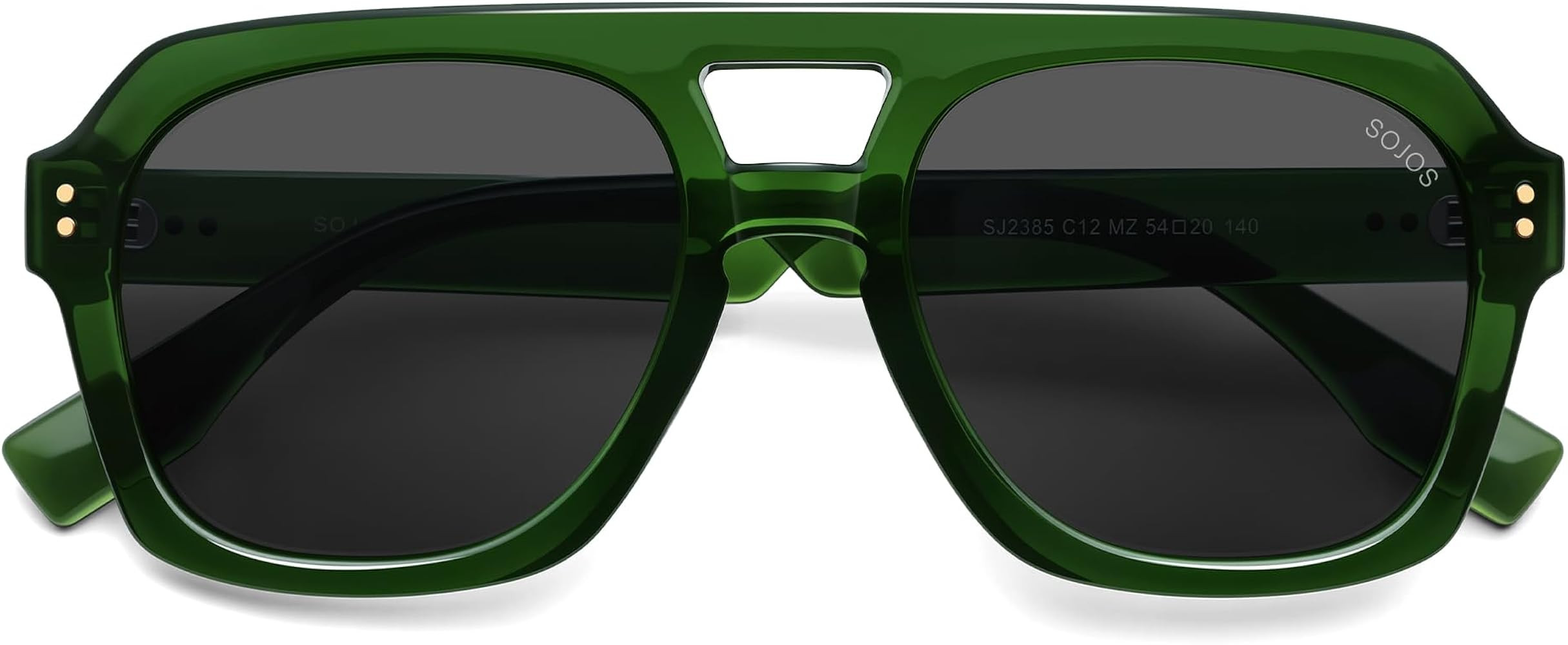 SOJOS Retro Thick Polarized Aviator Sunglasses for Women Men, Large Trendy Bold Square Pilot Shad... | Amazon (US)