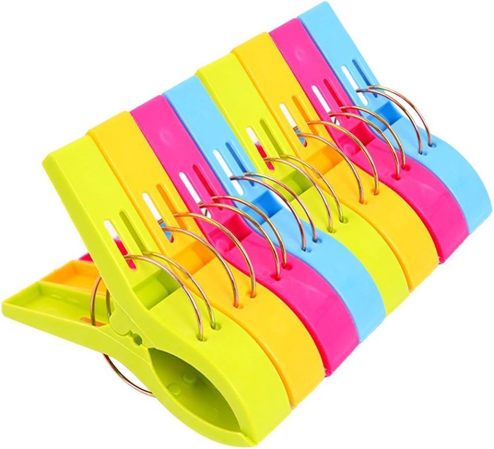 Danmu Colorful Beach Towel Clips, Beach Clips, Towel Clips for Beach Chair, Blankets, Pool Lounge... | Amazon (US)