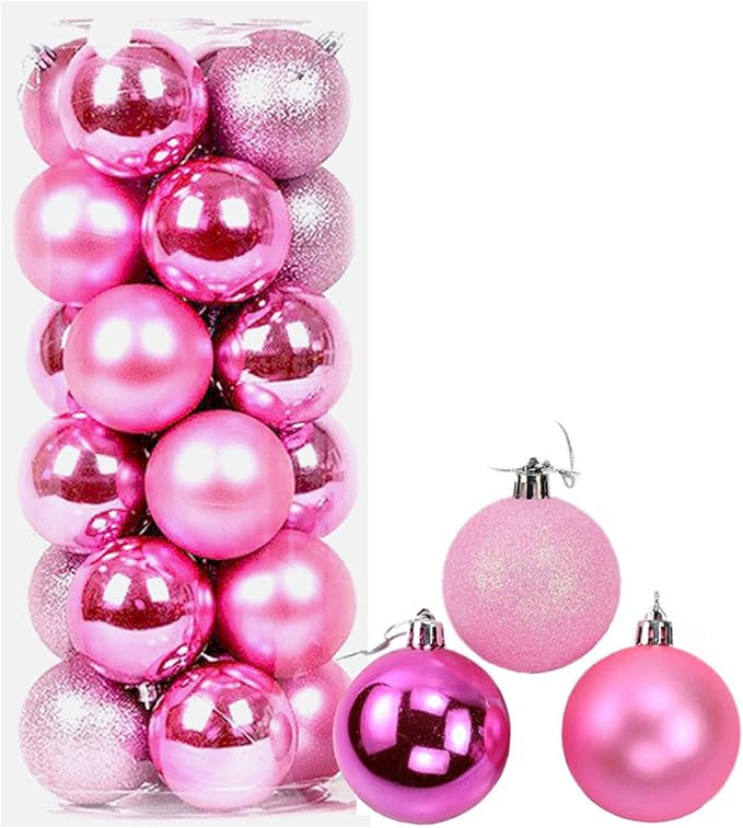 24ct Christmas Balls Ornaments, 3.15in (80mm) Shatterproof Decorative Hanging Balls for Xmas Tree... | Amazon (US)