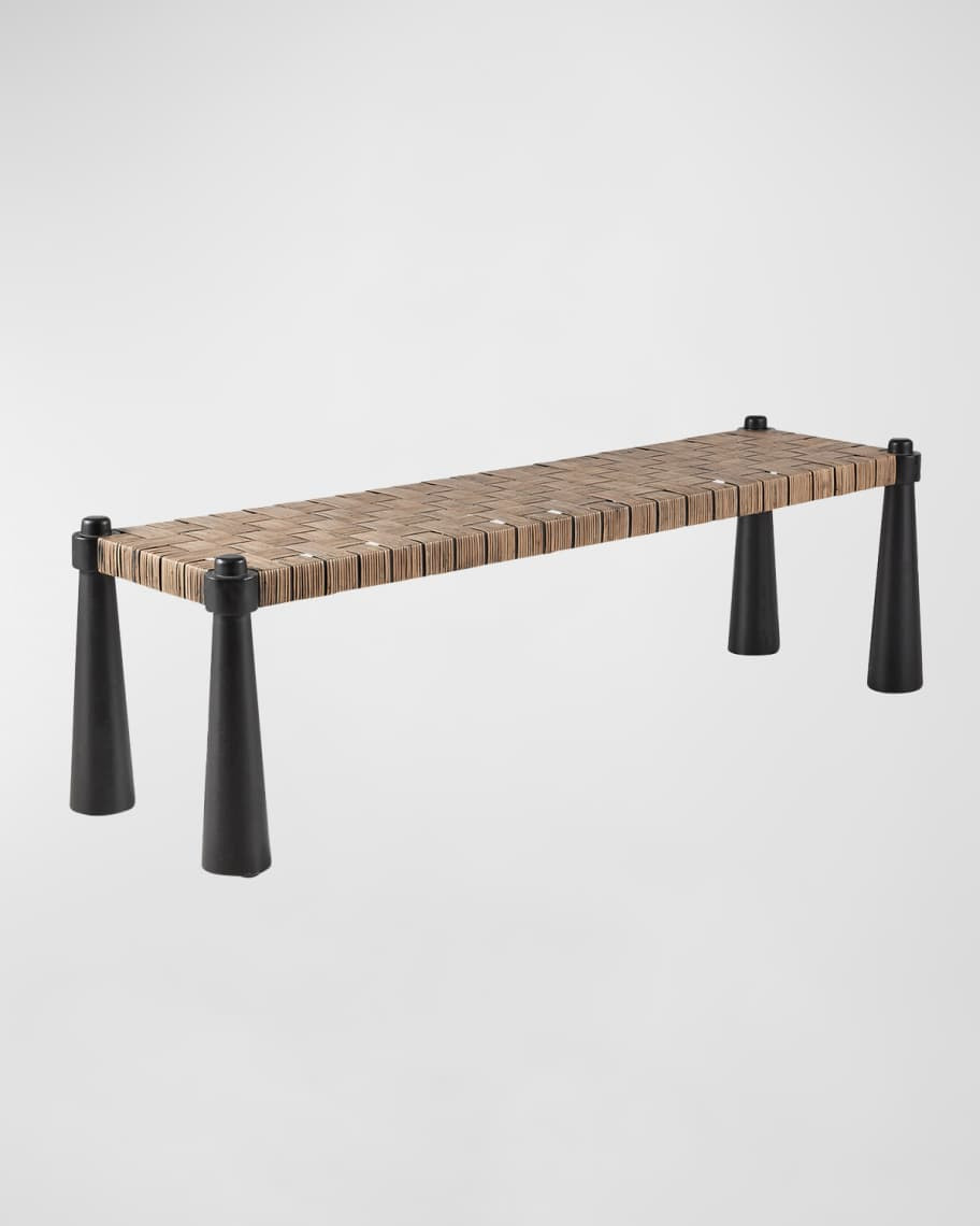 Arteriors Solange Rattan Bench, 58.5" | Neiman Marcus