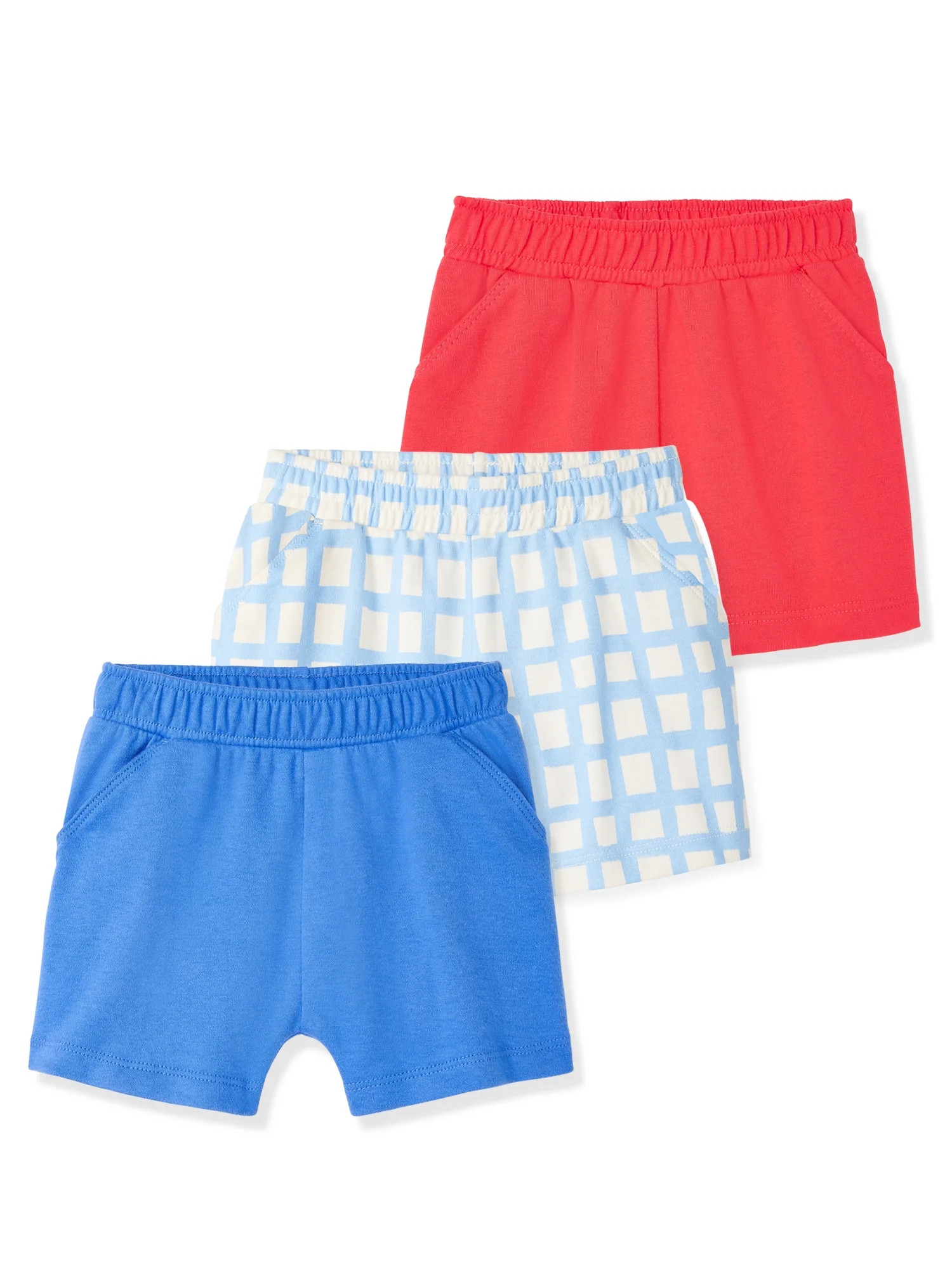 Garanimals Baby Boy Cotton Pull-On Shorts, Solids & Prints, 3-Pack, 0–24M | Walmart (US)