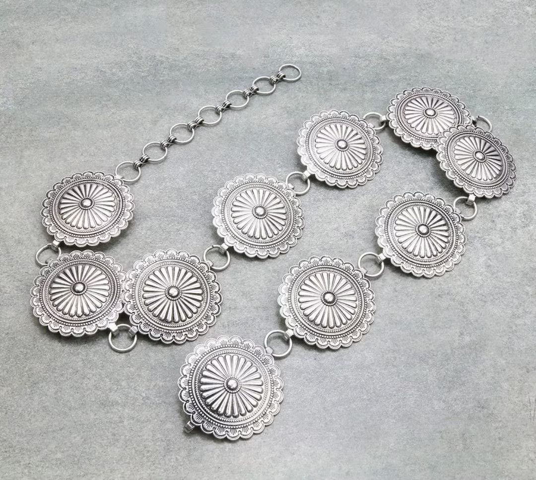 Concho Silver Belt - Etsy | Etsy (US)