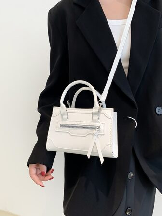 Zwart Vrijdag Mini Stijlvol Multifunctioneel Rits Sluitingen Vrouwen Handtas Met top Hendel En Ve... | SHEIN