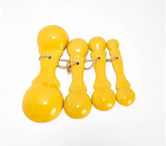 Aarti Sequeria Ceramic Measuring Spoon Set - QVC.com | QVC
