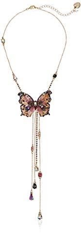 Betsey Johnson Gold Butterfly Y-Shaped Necklace | Amazon (US)