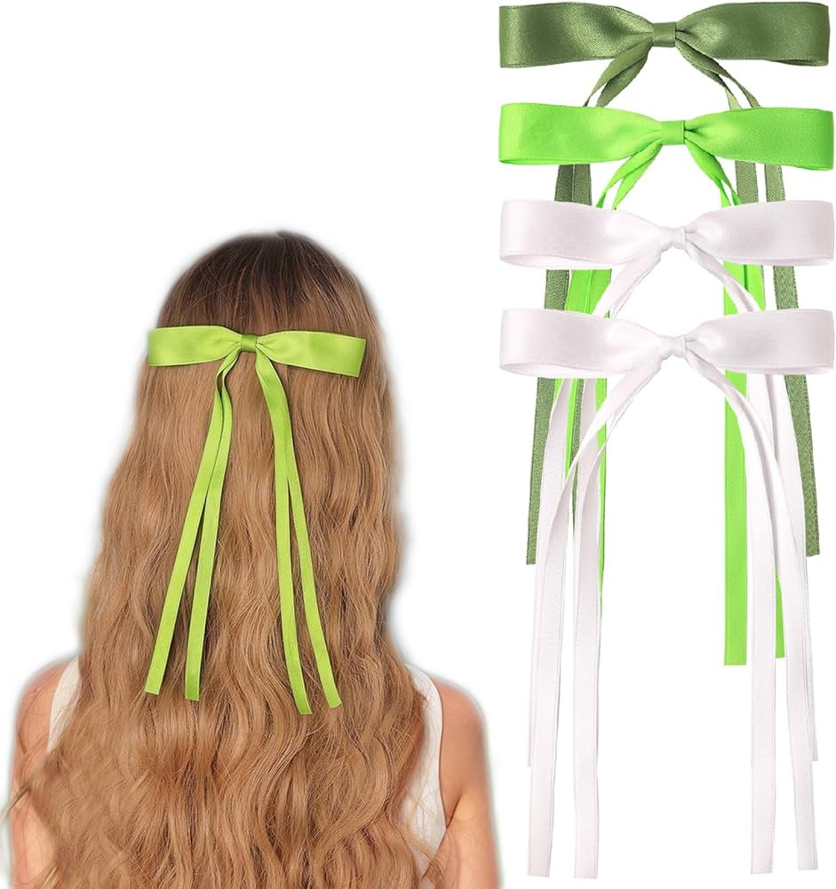 LFOUVRE Hair Accessories for Women - Bow Clips with Long Tails, Tassel Ribbons, and Hair Bows in ... | Amazon (US)
