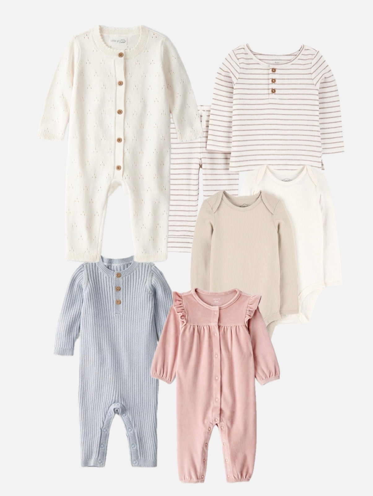 Outfits for baby to wear for newborn photos. One pieces, soft sweaters and cozy ribbed onesies and sets

#LTKBaby #LTKBump #LTKKids