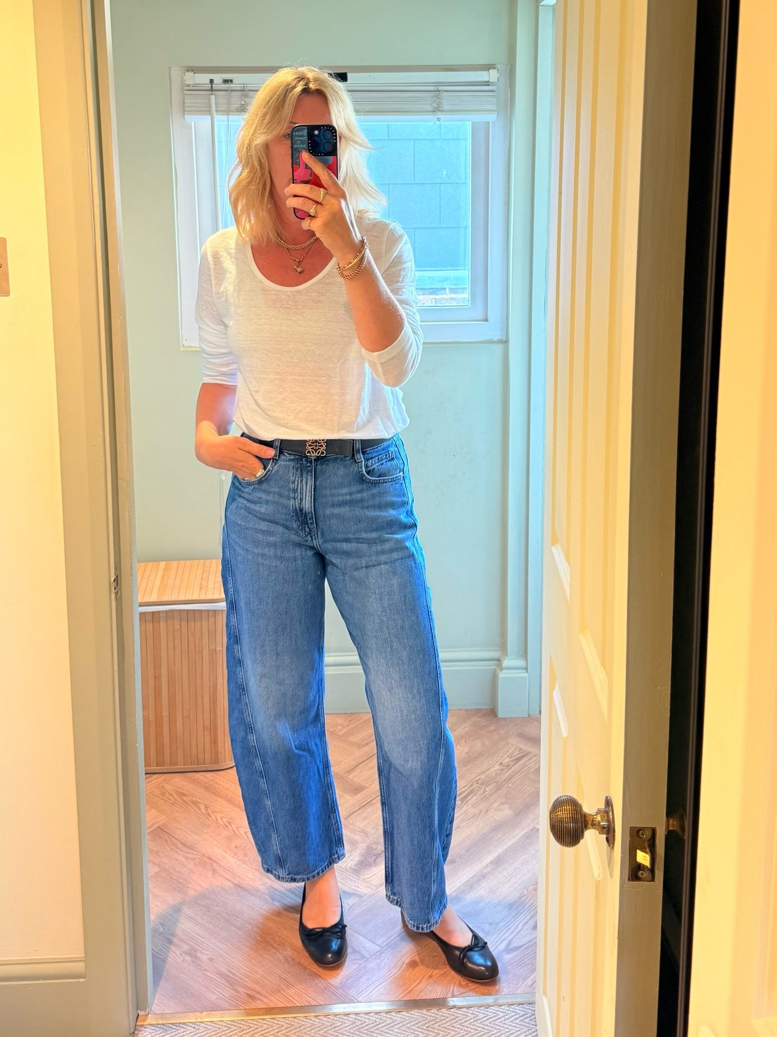Navy Grey linen top. Zara jeans

#LTKuk #LTKstyletip #LTKover50style