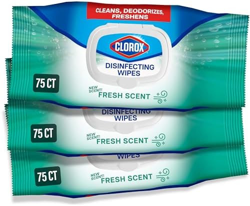 Clorox Disinfecting Wipes Flex Pack, Bleach Free, Fresh Scent, 75 Count, Pack of 3 (Pack May Vary... | Amazon (US)