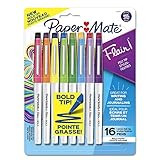 Amazon.com: Paper Mate Flair Felt Tip Pens, Bold Tip (1.2 mm), Assorted Colors, 16 Count : Everyt... | Amazon (US)