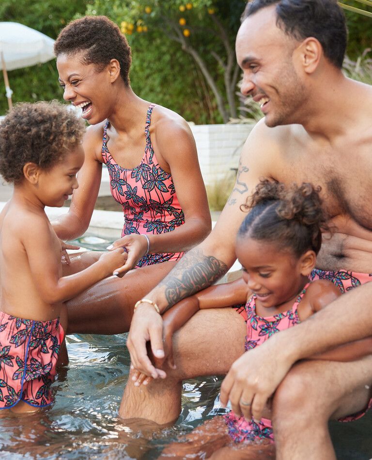 Orange Palm Trees Matching Family Swim | Hanna Andersson