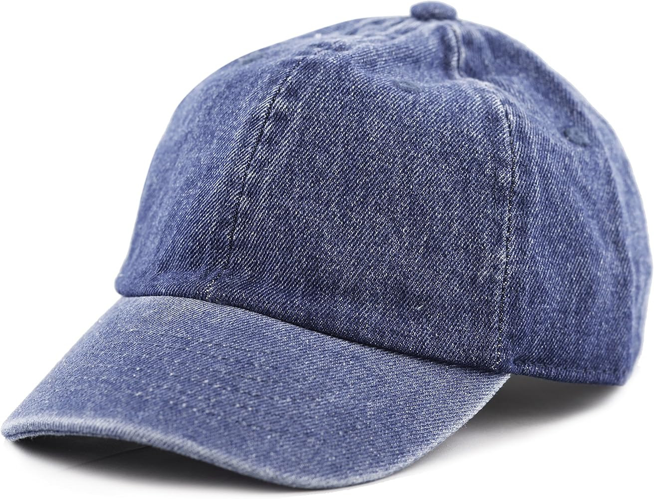 Kids Washed Low Profile Cotton and Denim UPF 50+ Plain Baseball Cap Hat | Amazon (US)