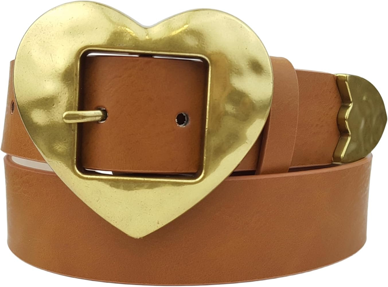 Vintage Gold Heart Buckle and Tip Belt | Amazon (US)