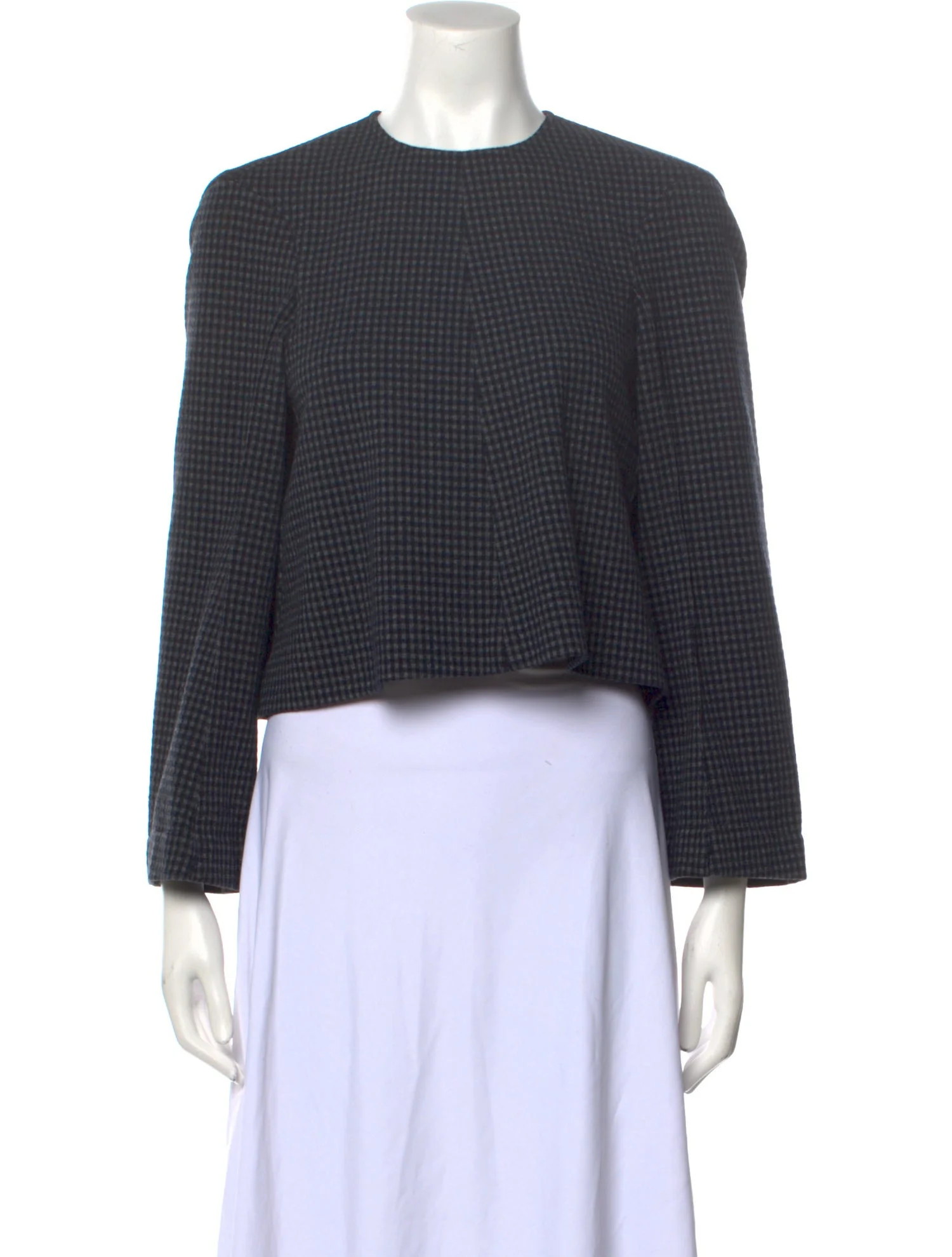 Plaid Print Crew Neck Crop Top | The RealReal