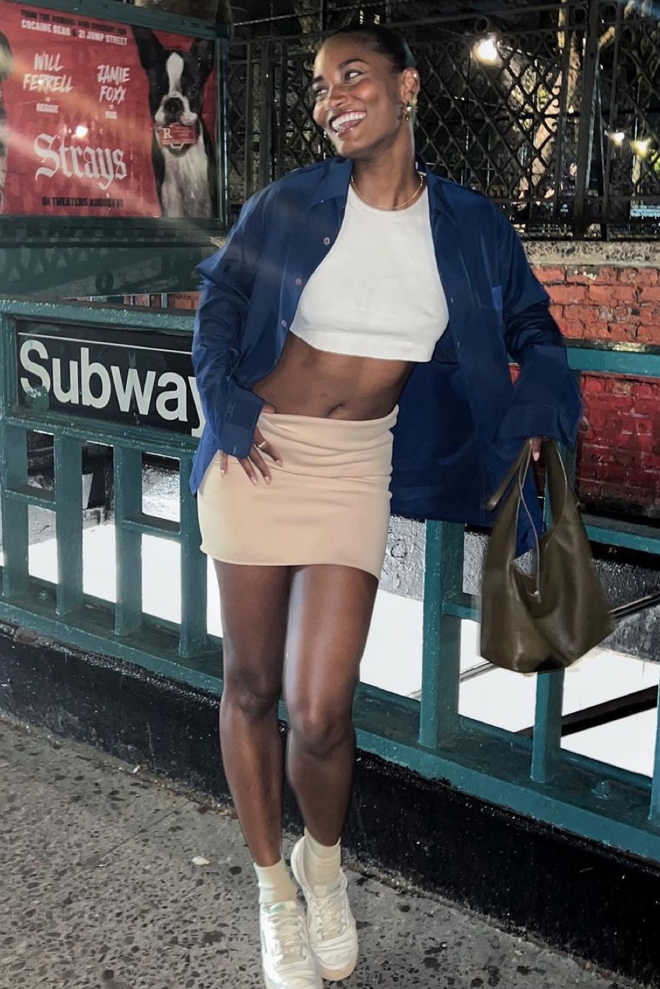 Model of duty look for a breezy summer night dinner look 

#blue #beige #skirt #croptop #neutrals 

#LTKSeasonal