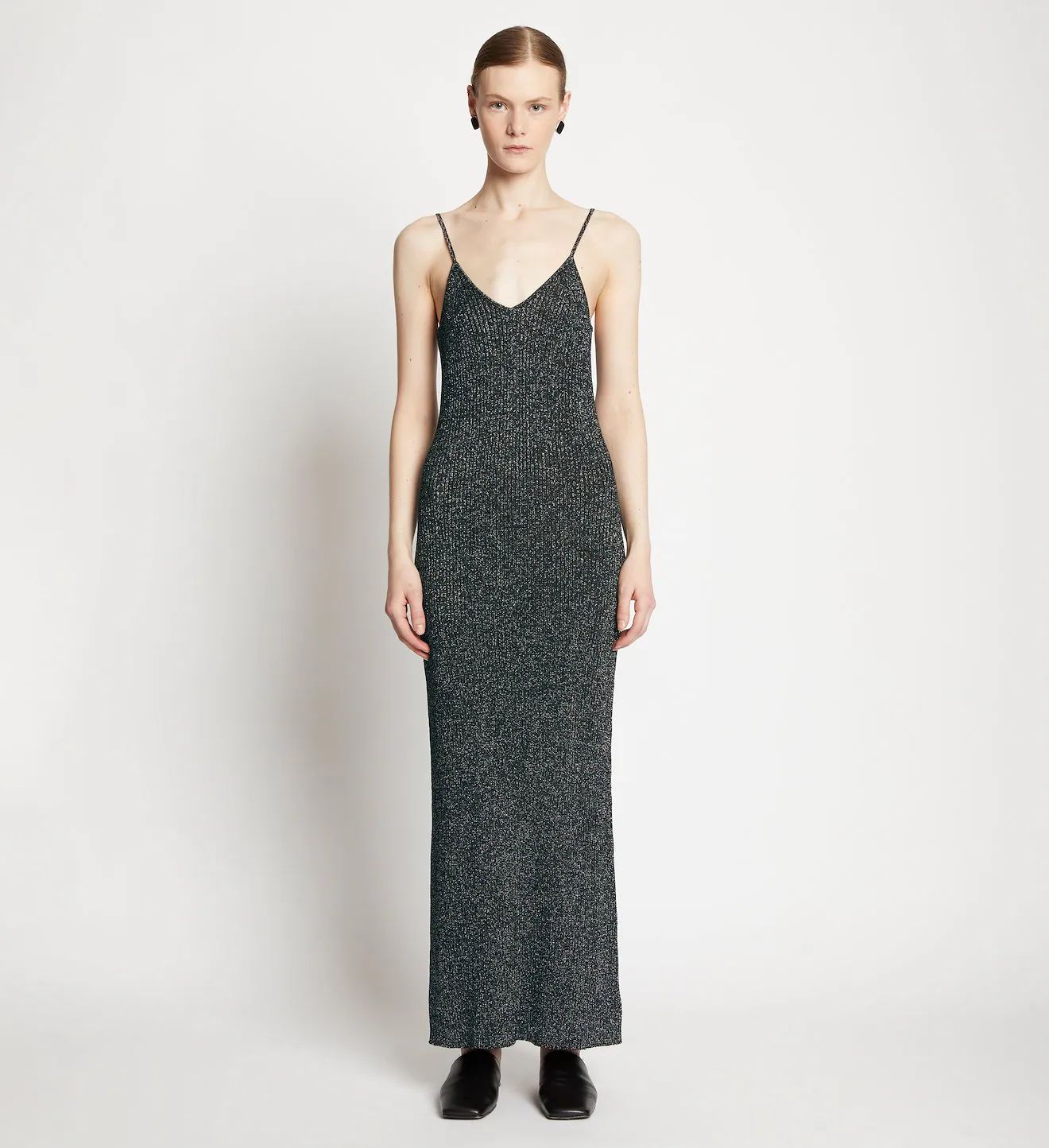 Lurex Maxi Dress in black/silver | Proenza Schouler | Proenza Schouler LLC