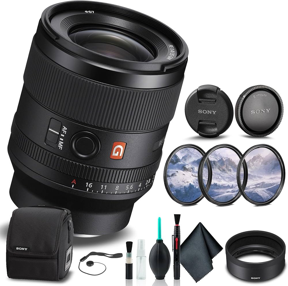 Sony FE 35mm f/1.4 GM Lens SEL35F14GM, Filter Kit, Cap Keeper, Cleaning Kit, and More | Amazon (US)