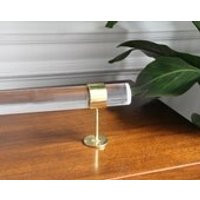 1.5 DIA (35  114) Custom Lucite Curtain Rod w/ Brackets ( Polished Brass, Satin Brass, Nickel ) | Etsy (US)