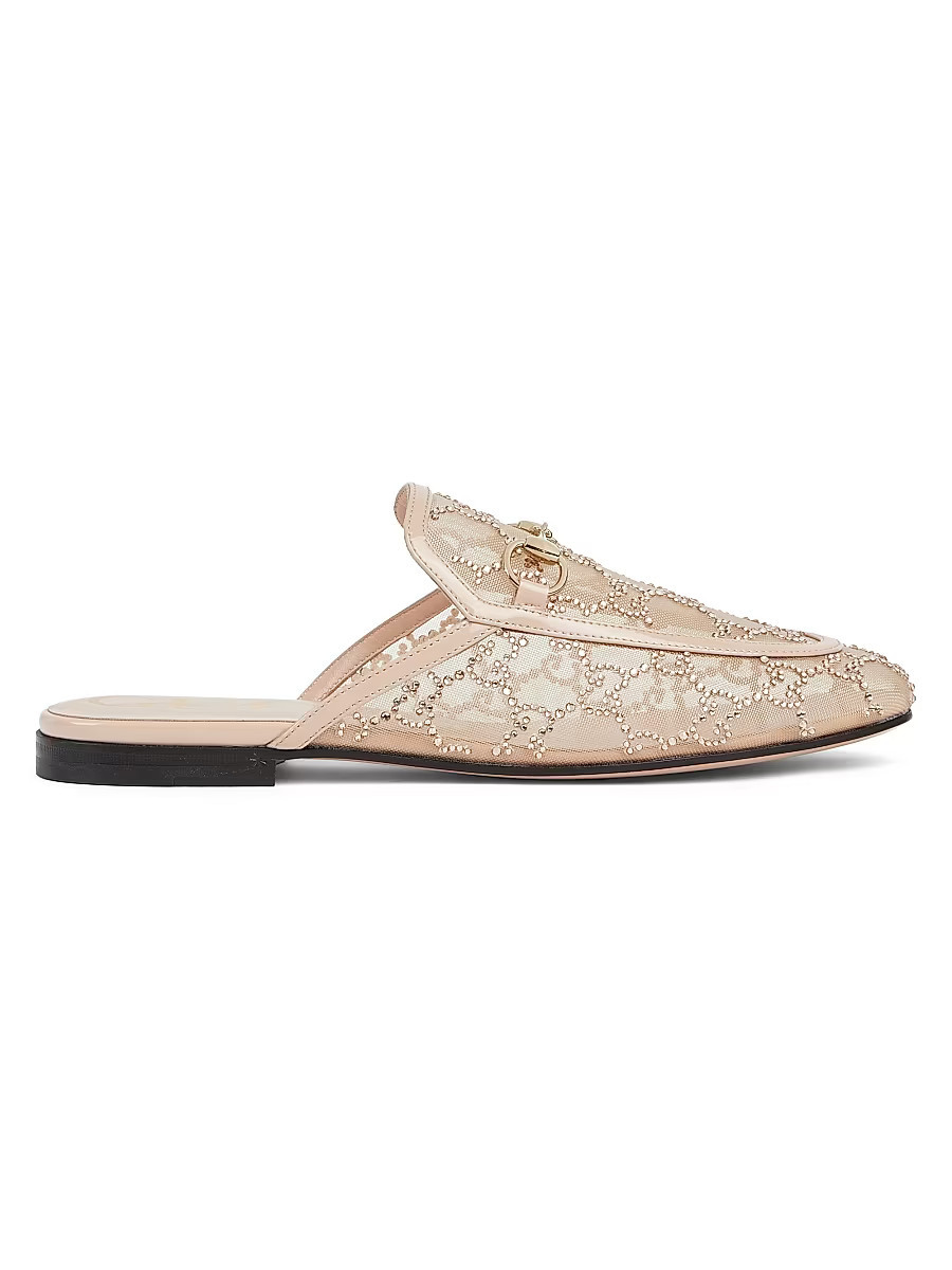 Women's Embellished Logo Mules - Shell Pink - Size 12 | Saks Fifth Avenue