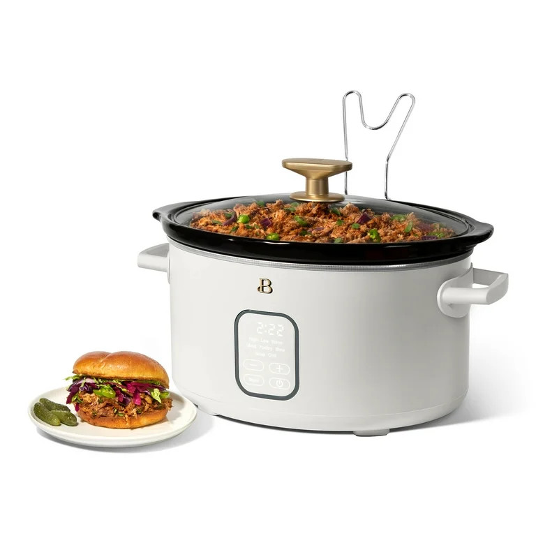 Beautiful 6 Qt Programmable Slow Cooker, White Icing by Drew Barrymore | Walmart (US)