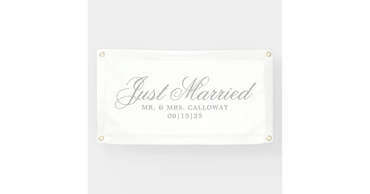 Fancy Just Married Car Banner | Zazzle | Zazzle