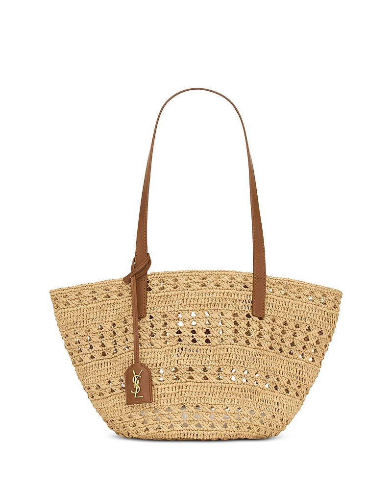 Saint Laurent Panier Small Tote Bag in Raffia | Bloomingdale's (US)