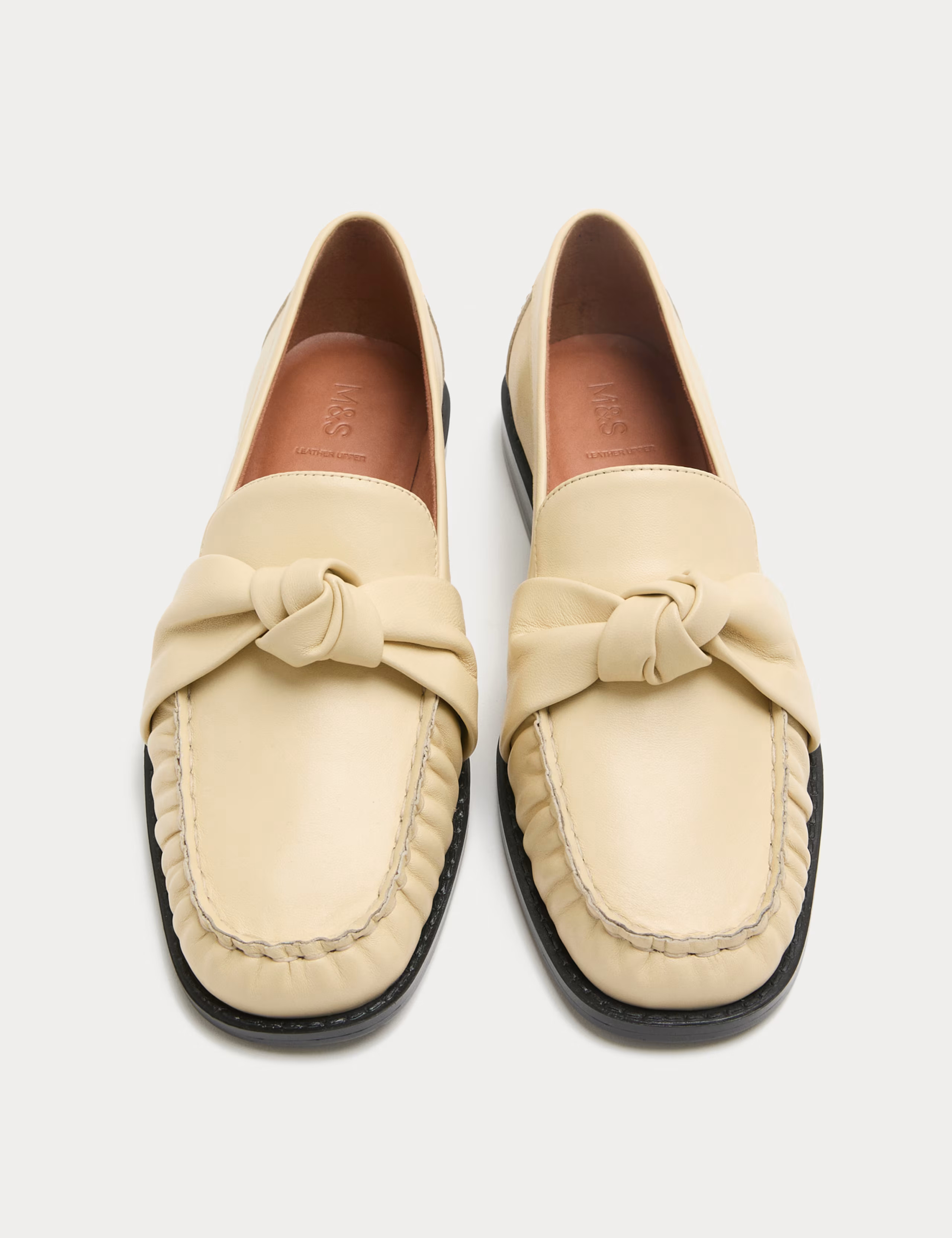 Leather Twist Bow Loafers | Marks & Spencer (UK)
