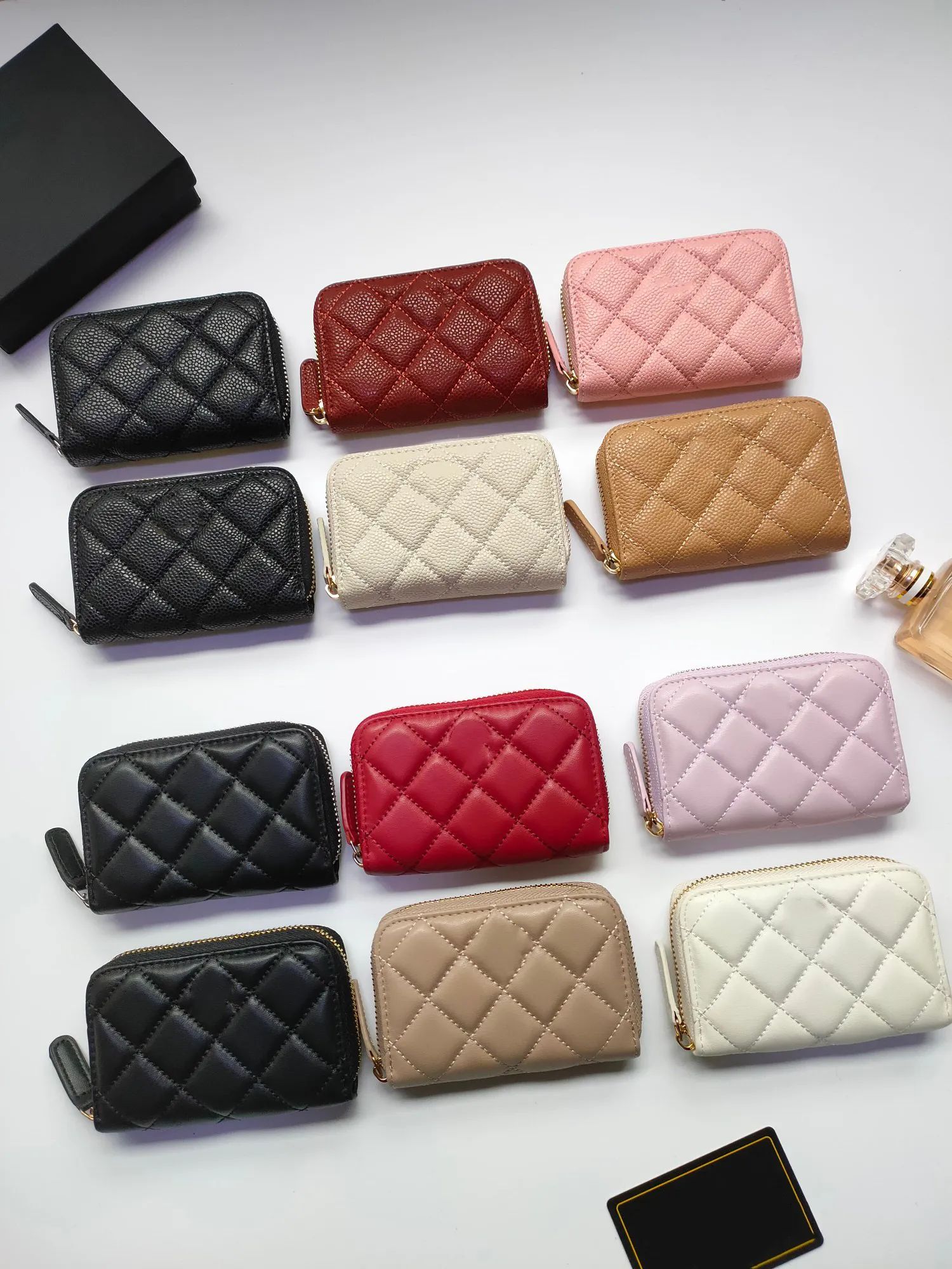 Luxury brand card bag, new cc wallet, cardholder change, caviar card bag, sheepskin wallet | DHGate