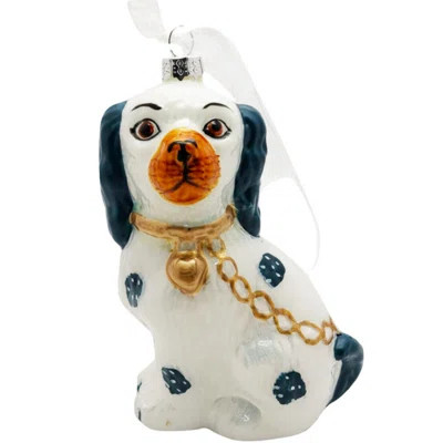 BLUE AND WHITE STAFFORDSHIRE DOG ORNAMENT | Wayfair North America