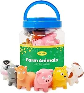 BOLEY Farm Animals Bath Toys Bucket - Includes 12 Colorful Fun Mold Free Bathtub Toys & Pool Toys... | Amazon (US)